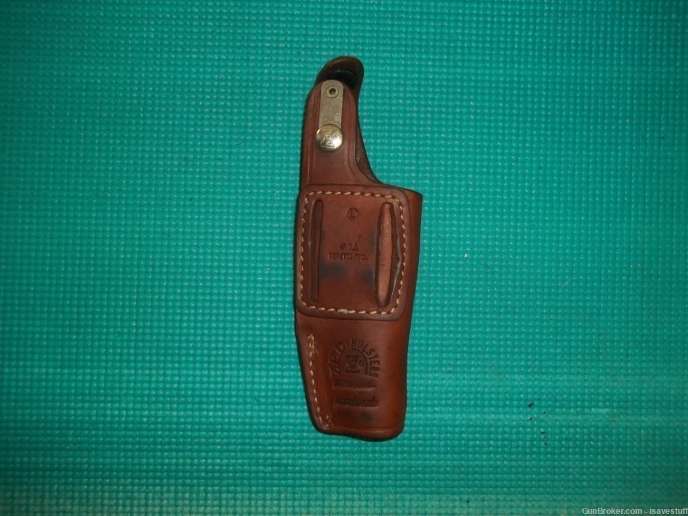 Beretta 70  Rare ZED LEATHER GOODS L/H OWB Leather Holster  .380-img-7