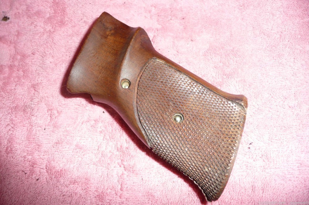 S&W Model 41 Pistol Grips, Vintage walnut, Exc-img-0