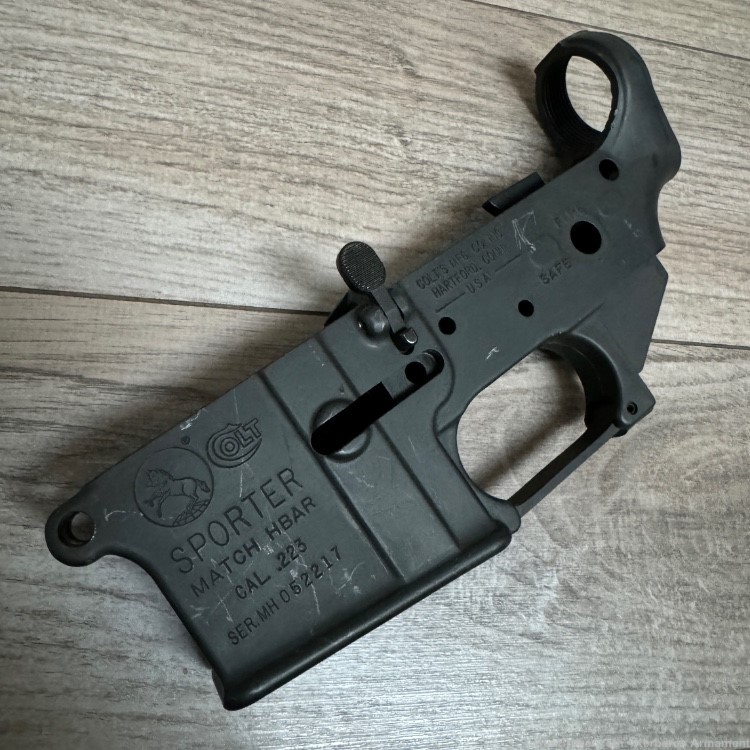 Colt Pre Ban Lower Receiver w Detent Hole Mil-spec Pivot AR15 Preban MA OK-img-1