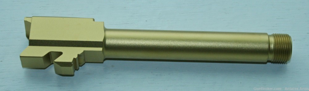 Barrel for Glock 48 Threaded TIN Gold Stainless 9mm 9x19-img-1