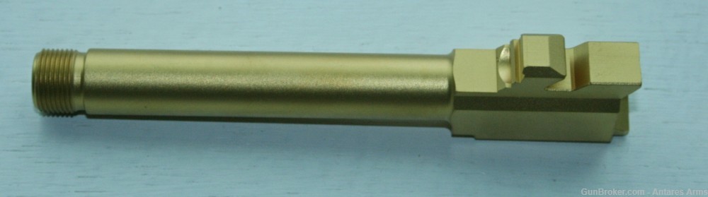 Barrel for Glock 48 Threaded TIN Gold Stainless 9mm 9x19-img-2