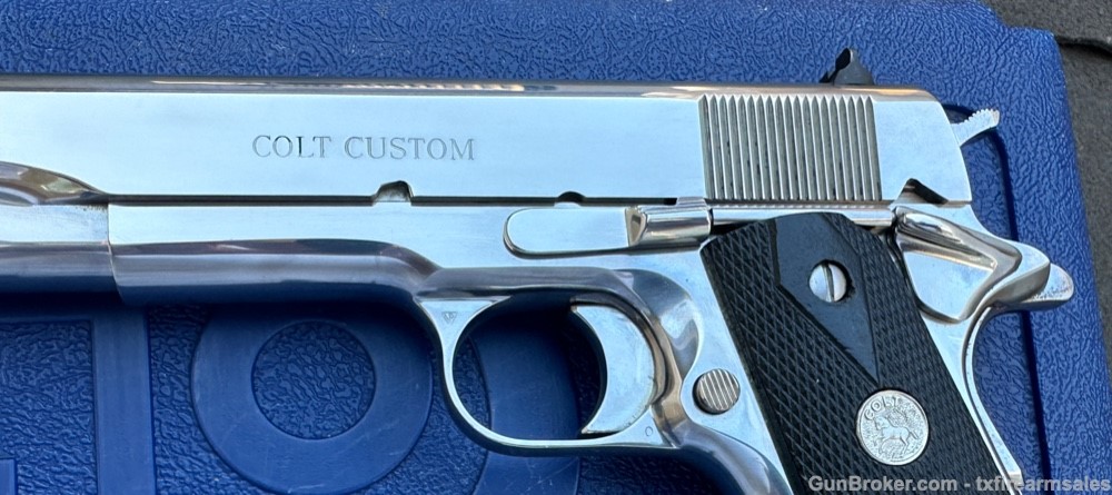 Colt Custom Bright Stainless El Cen .38 Super, Government Size ELCEN, 1999-img-4