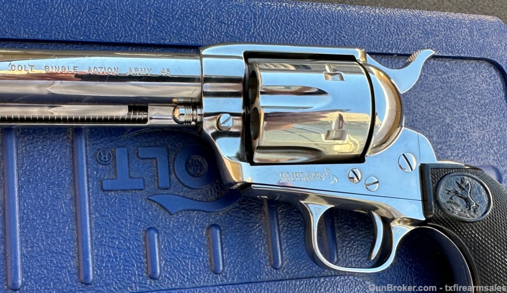 Colt Single Action Army 5 1/2" Bright Nickel .45 LC, P1856 SAA, 1998-img-4