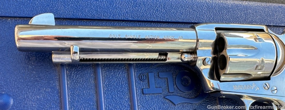 Colt Single Action Army 5 1/2" Bright Nickel .45 LC, P1856 SAA, 1998-img-5