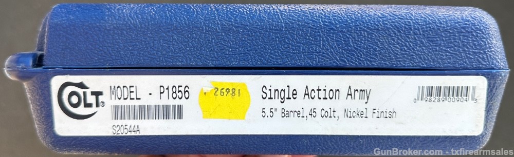 Colt Single Action Army 5 1/2" Bright Nickel .45 LC, P1856 SAA, 1998-img-41