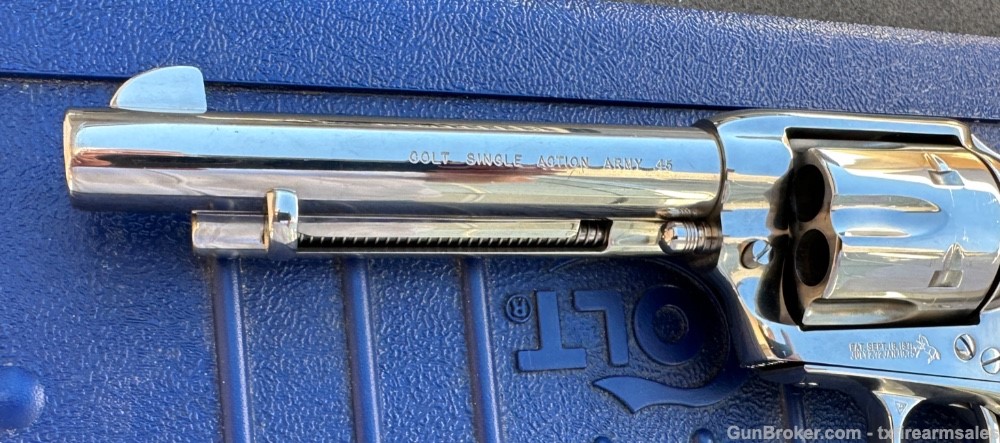 Colt Single Action Army 5 1/2" Bright Nickel .45 LC, P1856 SAA, 1998-img-6