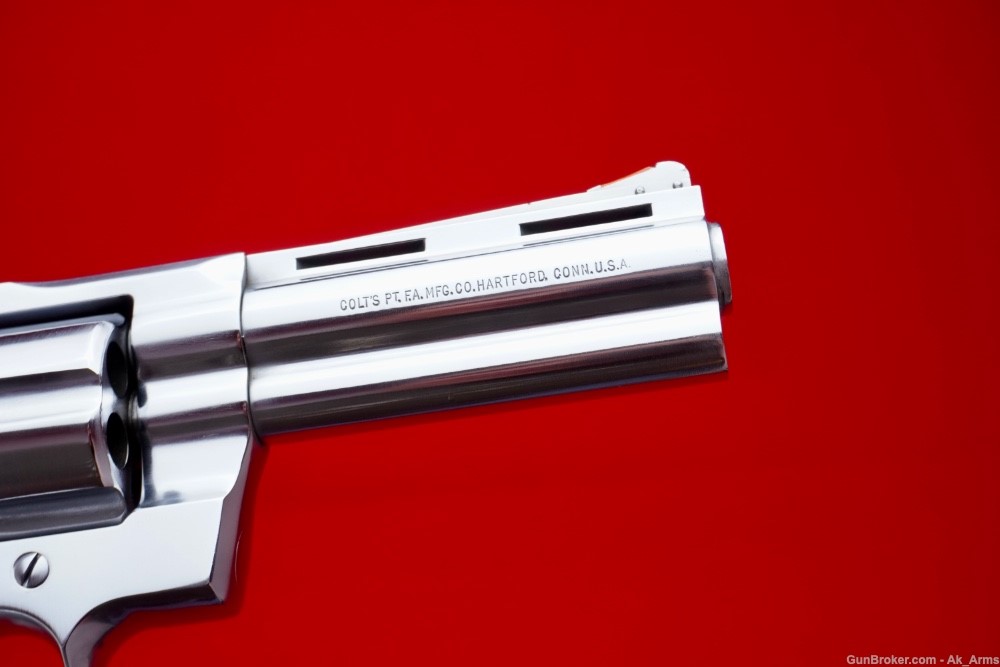 1977 Colt Python 4" .357 Magnum *CUSTOM HARD CHROME FINISH* -img-9