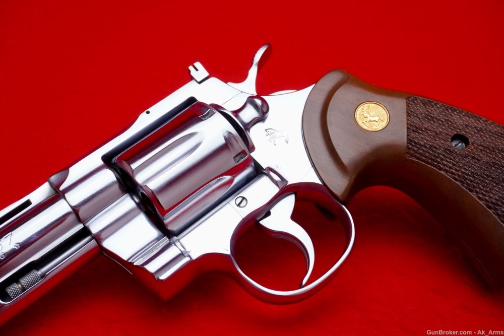 1977 Colt Python 4" .357 Magnum *CUSTOM HARD CHROME FINISH* -img-2