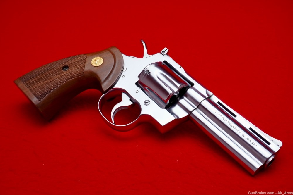 1977 Colt Python 4" .357 Magnum *CUSTOM HARD CHROME FINISH* -img-4