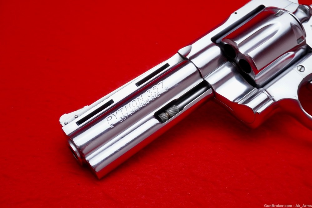 1977 Colt Python 4" .357 Magnum *CUSTOM HARD CHROME FINISH* -img-1