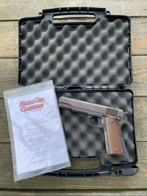  Ithaca Hand Fit M 1911 A1 45acp Semi Automatic GI Pistol w/ Case-img-0