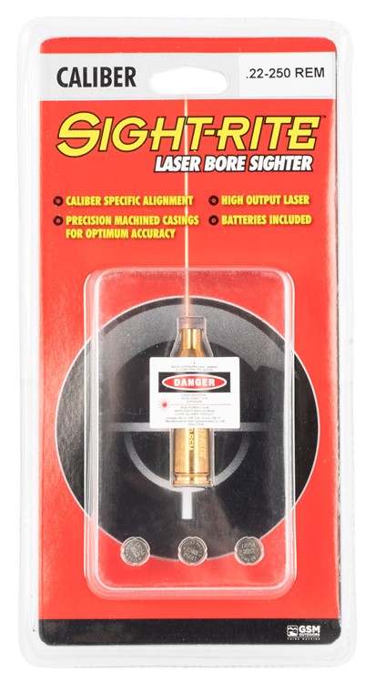 SME Sight-Rite, Laser Bore Sighting System, 22-250 Rem, Brass-img-0