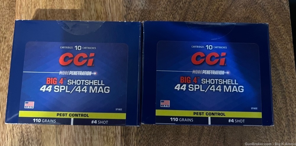 44 special 44 mag CCI BIG 4 shotshell pest control rat snake shot-img-0