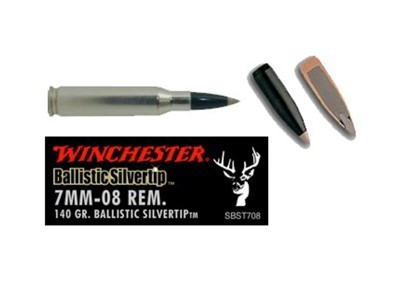 7mm-08 REM Winchester Ballistic Silvertip 140 Grain 20 Rounds ULTRA RARE