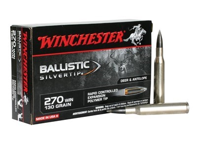 .270 Winchester 270 WIN Silvertip 130 grain 20 Rounds Ballistic Tip