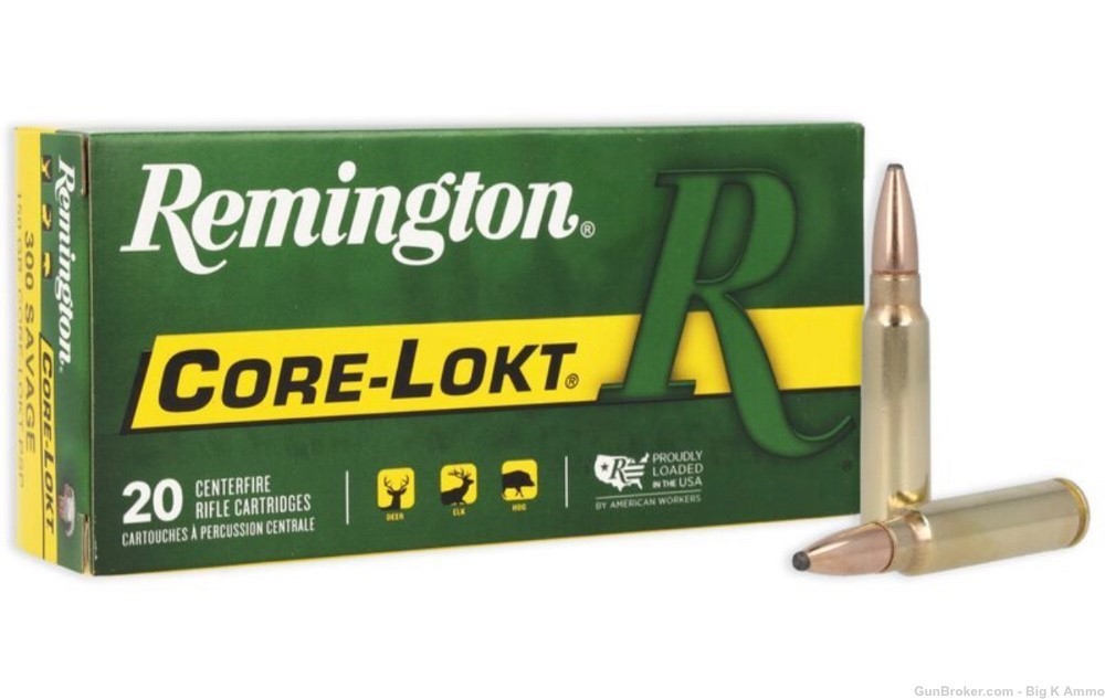 Remington Core-Lokt Ammunition 300 Savage 150 Gr Pointed Soft Point 100 Rds-img-1