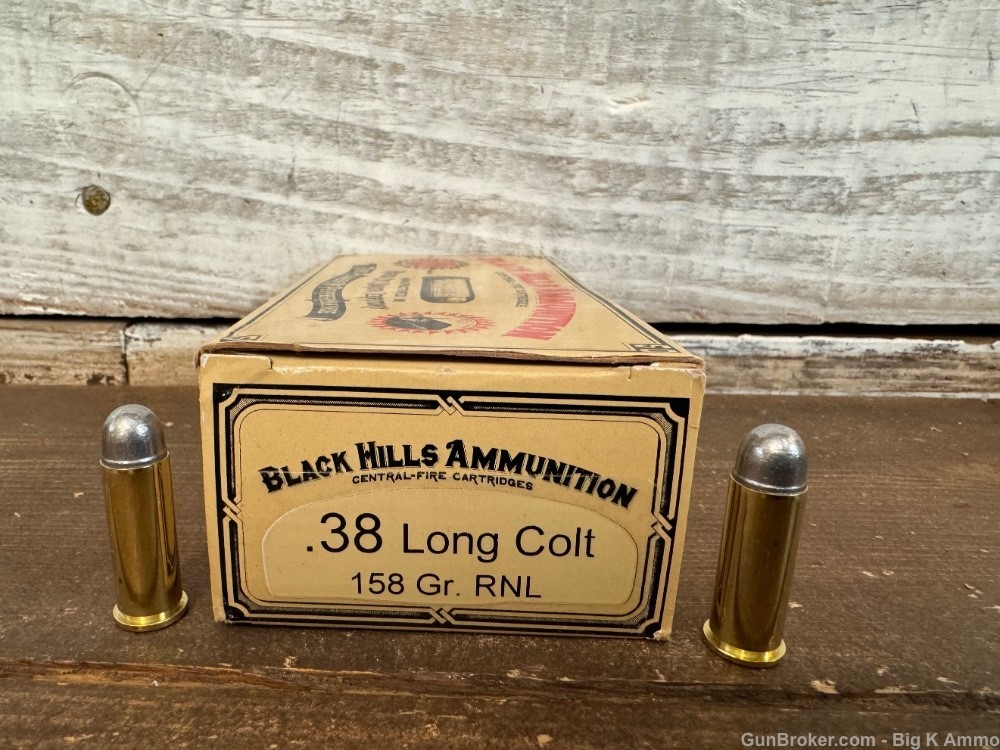 Black Hills Ammunition 38 Long Colt 158gr Lead Round Nose 750 FPS 50/box-img-0