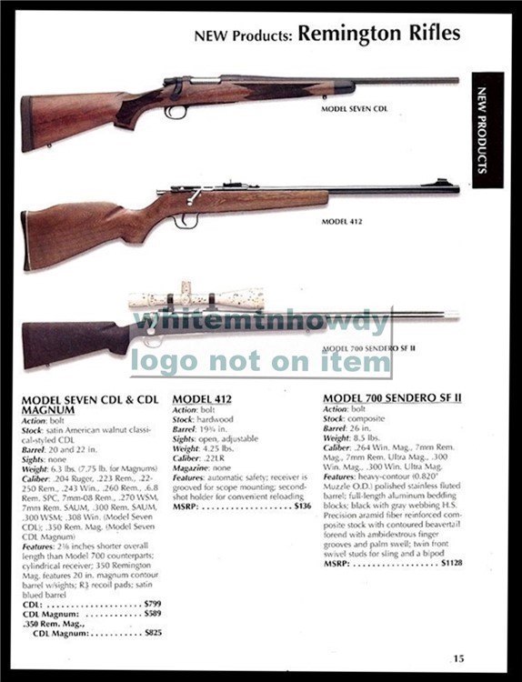 2006 REMINGTON Seven CD412, 700 Sendero SF II Rifle PRINT AD-img-0