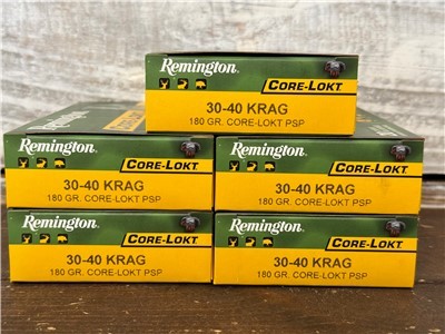 .30-40 Krag Remington core-lokt 180 Gr PSP 100 Rounds ( 5 boxes of 20 Rds)