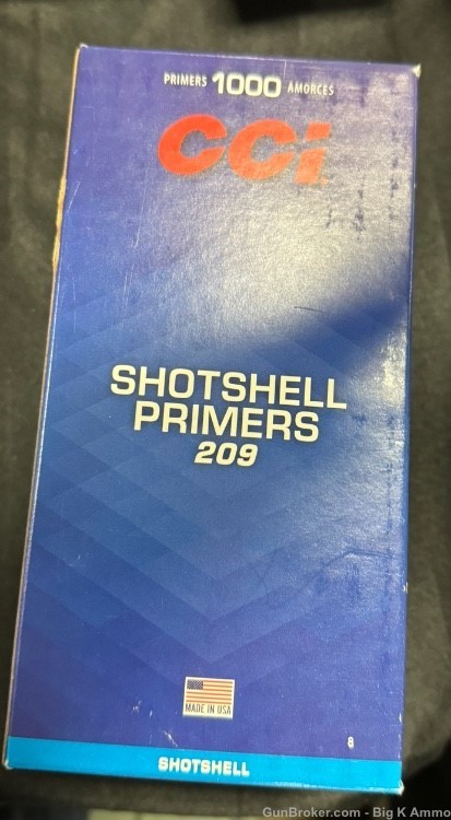 NEW 209 CCI Shotshell Primers muzzleloader primers 1000 CT NoCCFees RARE-img-0