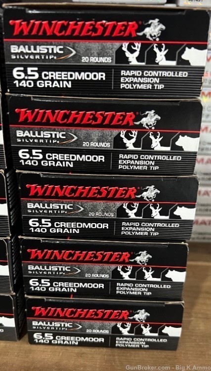 6.5 creedmoor silvertip Winchester 140gr ballastic tip 100 Rounds No CC Fee-img-0