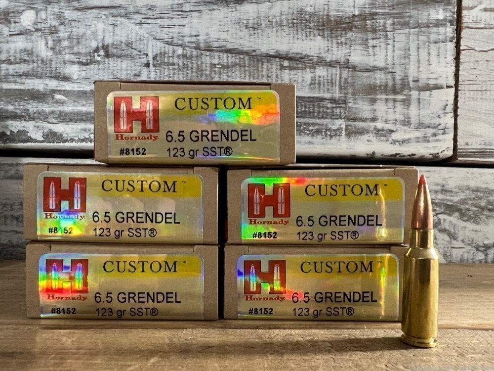 Hornady custom 6.5 grendel 6.5 grendal SST 100 rounds 123 GRAiN-img-0