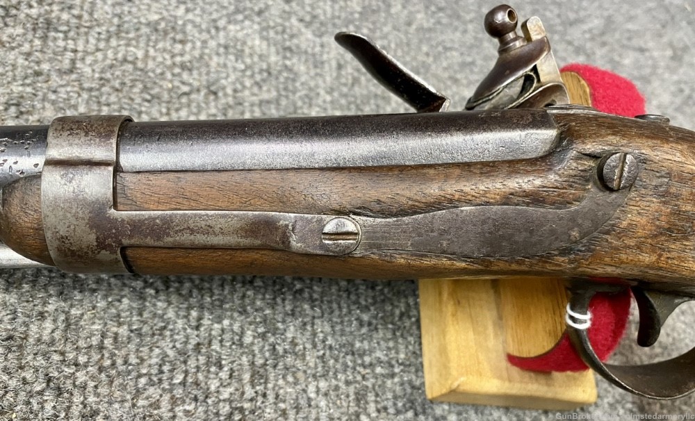 US Johnson Model 1836 .54 Flintlock Military pistol dated 1840 NR! Penny!-img-12