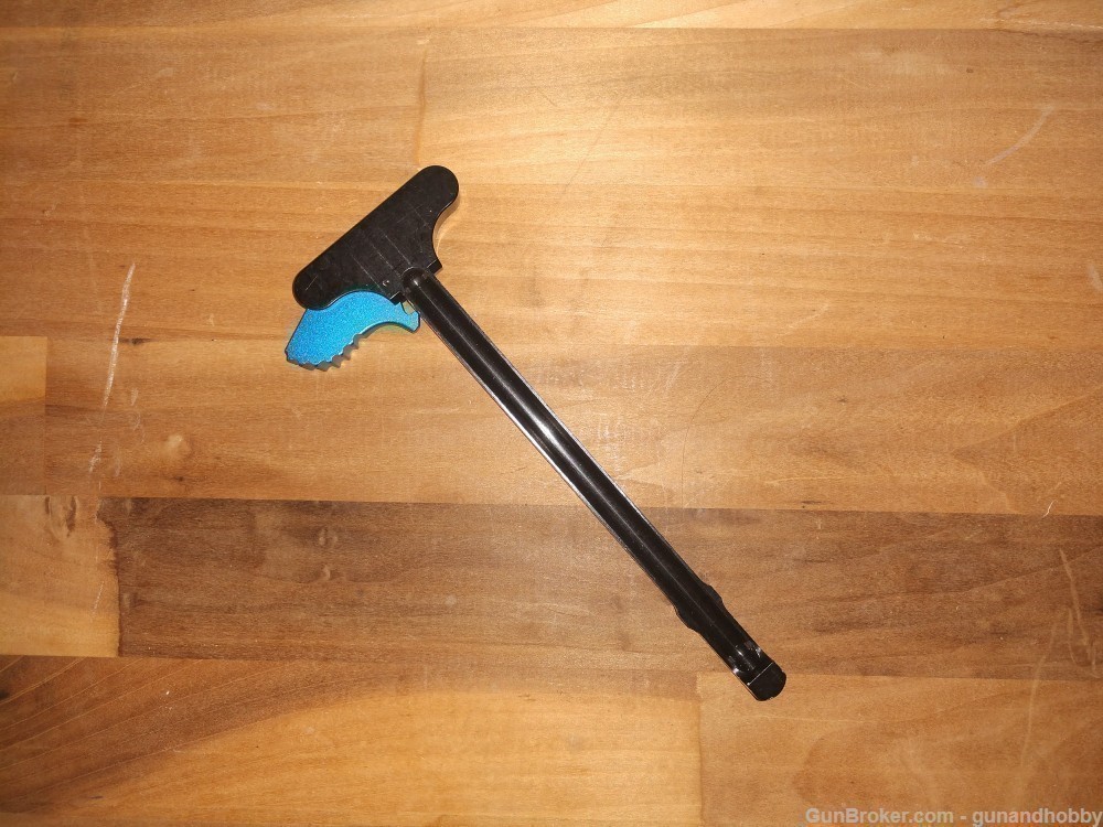 AR-15 Charing Handle Black w/ Extended Blue Latch-img-2