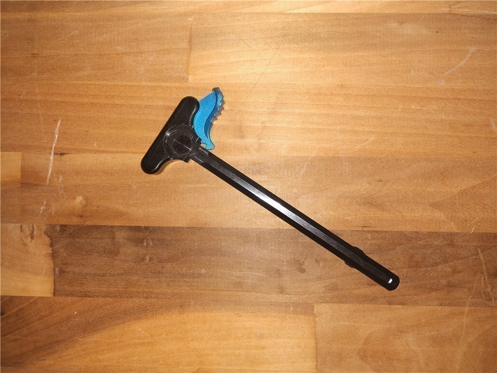 AR-15 Charing Handle Black w/ Extended Blue Latch-img-0