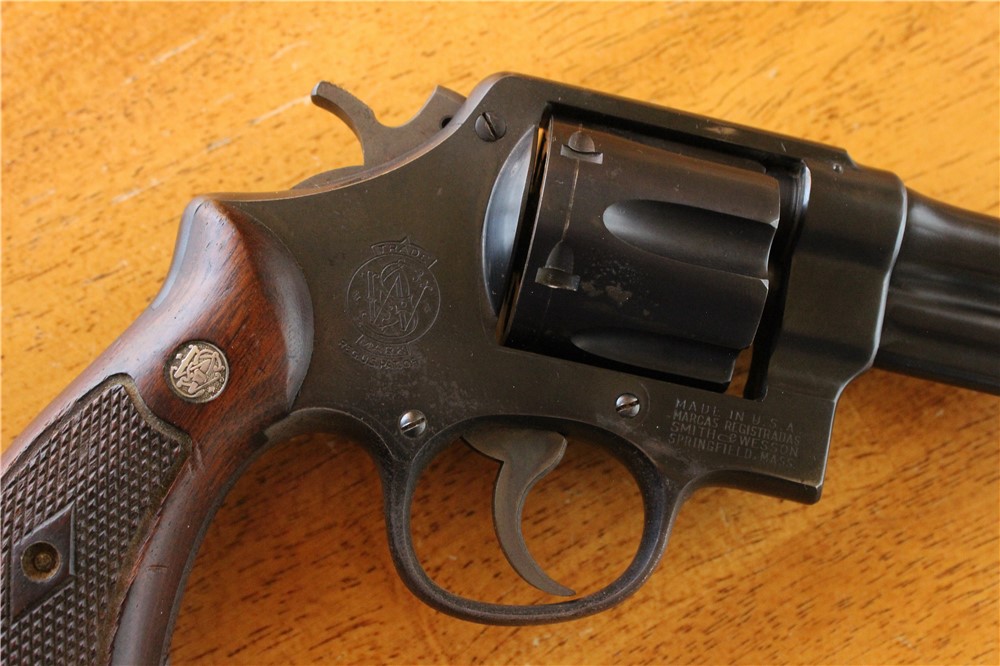 Smith & Wesson 38/44 .38SPL 4" MDL 1950 (ca. 1953) 5-Scrw Gold Box Grips NR-img-10