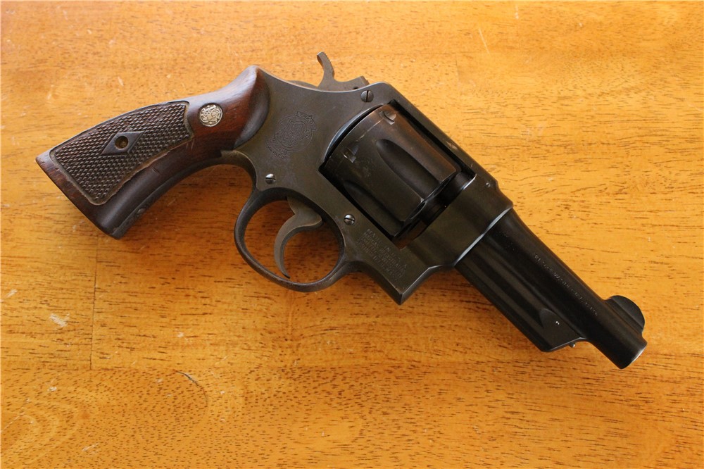 Smith & Wesson 38/44 .38SPL 4" MDL 1950 (ca. 1953) 5-Scrw Gold Box Grips NR-img-7