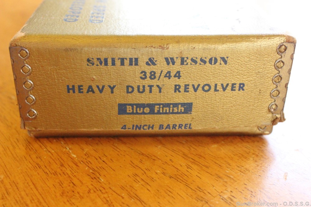 Smith & Wesson 38/44 .38SPL 4" MDL 1950 (ca. 1953) 5-Scrw Gold Box Grips NR-img-17
