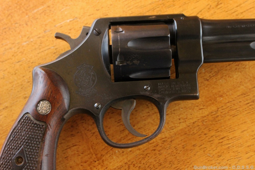 Smith & Wesson 38/44 .38SPL 4" MDL 1950 (ca. 1953) 5-Scrw Gold Box Grips NR-img-50