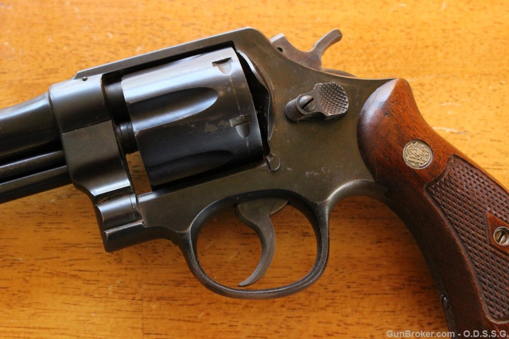 Smith & Wesson 38/44 .38SPL 4" MDL 1950 (ca. 1953) 5-Scrw Gold Box Grips NR-img-49