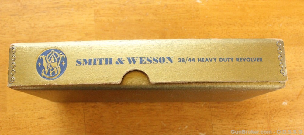 Smith & Wesson 38/44 .38SPL 4" MDL 1950 (ca. 1953) 5-Scrw Gold Box Grips NR-img-15