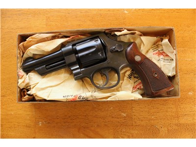 Smith & Wesson 38/44 .38SPL 4" MDL 1950 (ca. 1953) 5-Scrw Gold Box Grips NR