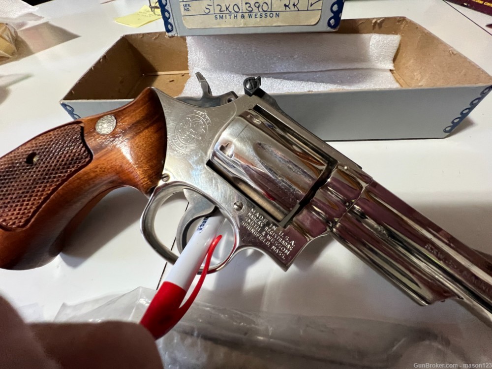 357 SMITH AND WESSON MODEL 19-4 IN A 4 INCH NICKEL IN BOX & TOOLS-img-4