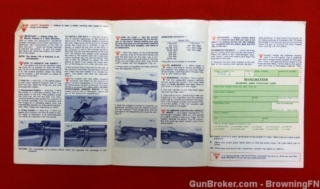 Orig Winchester Model 70A Owners Instruction Manual-img-1