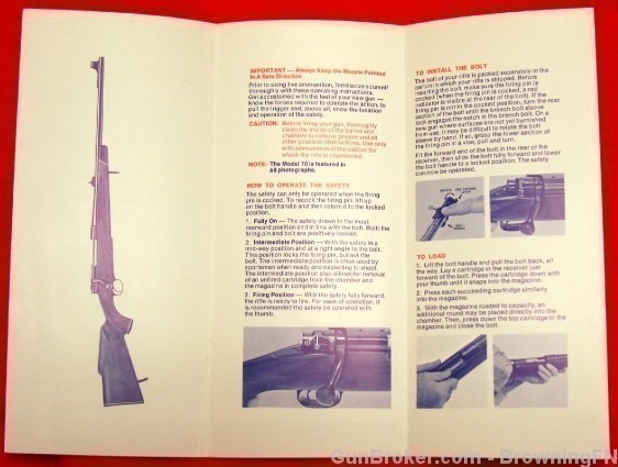 Orig Winchester Owners Instruction Manual Model 70 70A-img-1