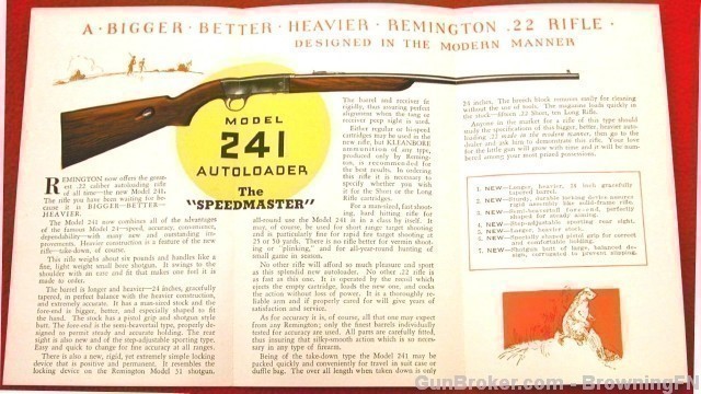 Pre WWII Remington Model 241 .22 Speedmaster Flyer-img-1