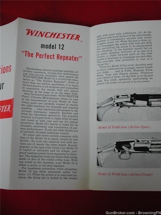 Orig 1960s Winchester Model 12 Owners Instruction Manual 1969-img-3