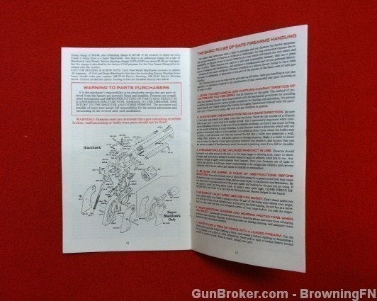 Orig Ruger Blackhawk Owners Instruction Manual 1988-img-1
