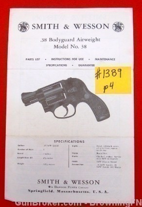 Orig S&W Model No 38 Owners Instruction Manual-img-0