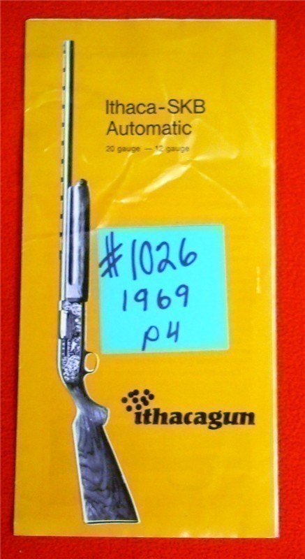 Orig Ithaca Owners Instruction Manual Model SKB Automatic 1969-img-0