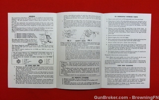 Orig Ruger Super Single-Six Owners Instruction Manual 1981-img-1