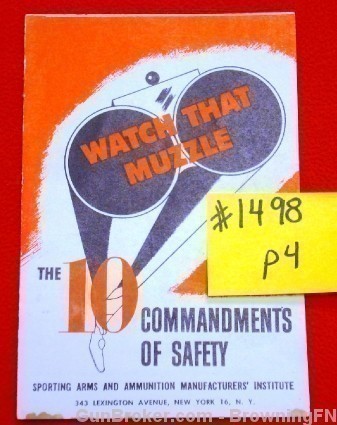 Orig Safety Flyer Watch That Muzzle 10 Commandment-img-0