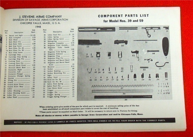 Orig Stevens and Springfield Parts Price List 1948-img-3