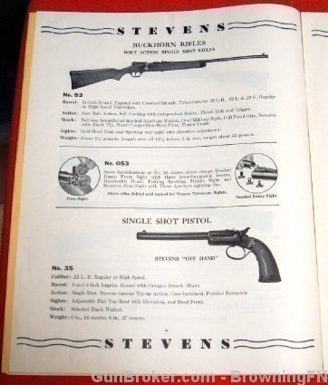 Orig Stevens Springfield 1942 Price List All Model-img-4