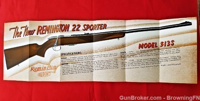 Orig Remington Model 513S .22 Sporter Flyer-img-2