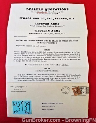 Orig Ithaca Dealers Quotations Price List 1946-img-0